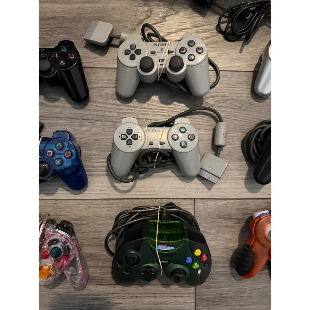 Mixed Video Game Controller Lot Sony PS2 DualShock 2 Xbox Gamester GameCube 10pc
